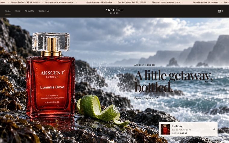 Akscent London website