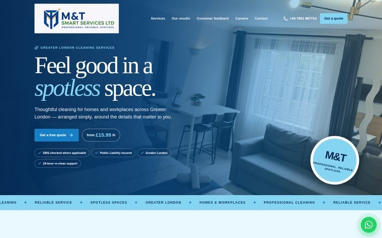 M & T Smart Services website